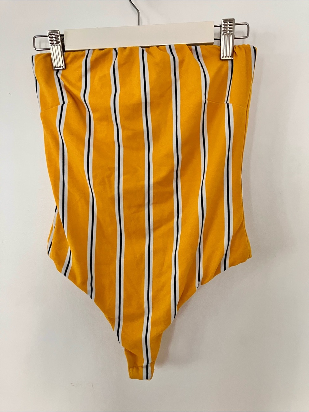 Urban Heritage Yellow Striped sleeveless bodysuit